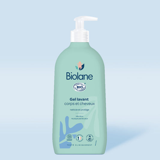 Gel de baño 2 en 1 cuerpo y cabello certificado biológico