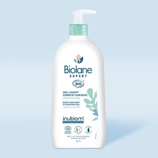 Gel de baño 2 en 1 cuerpo y cabello certificado biológico Biolane Expert