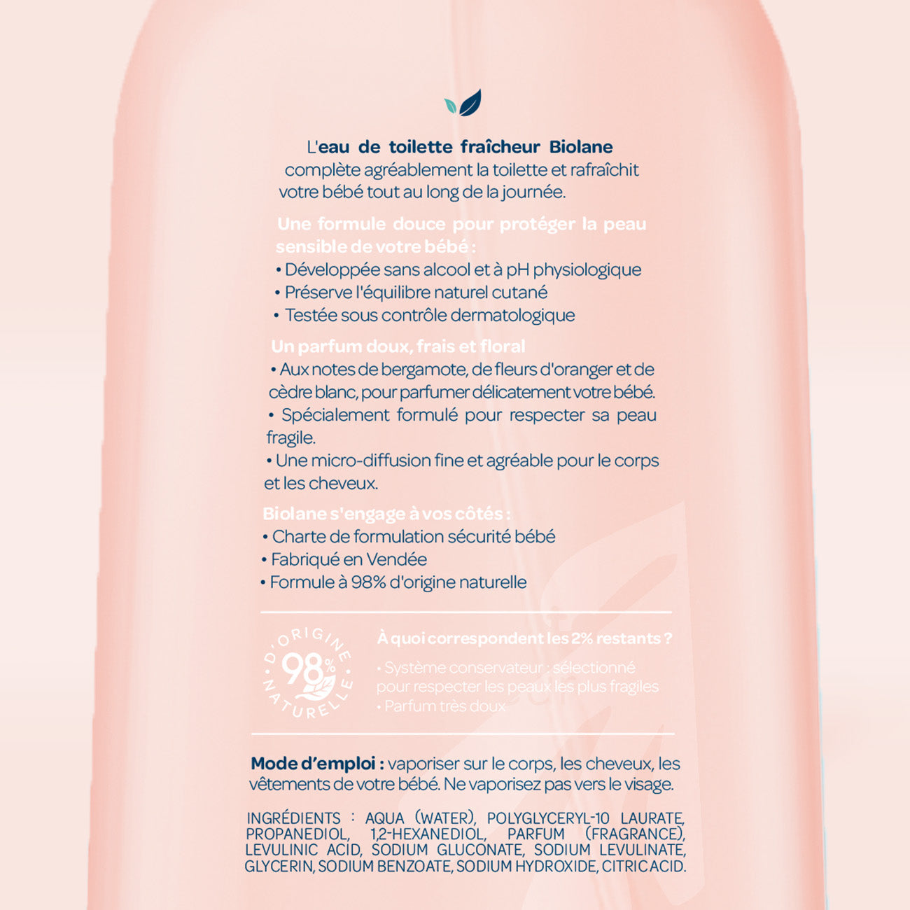 Agua de colonia frescor