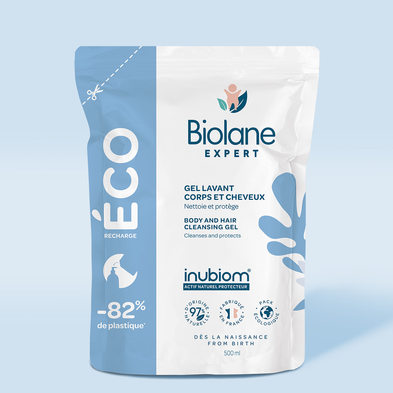 Recambio gel limpiador cuerpo y cabello Biolane Expert