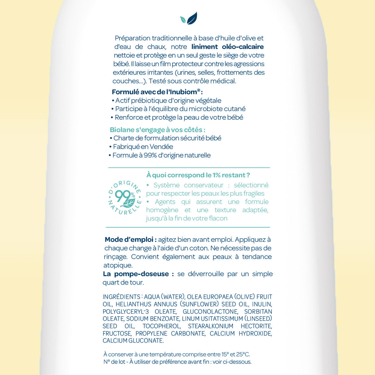 Linimento oléocalcáreo - Biolane Expert