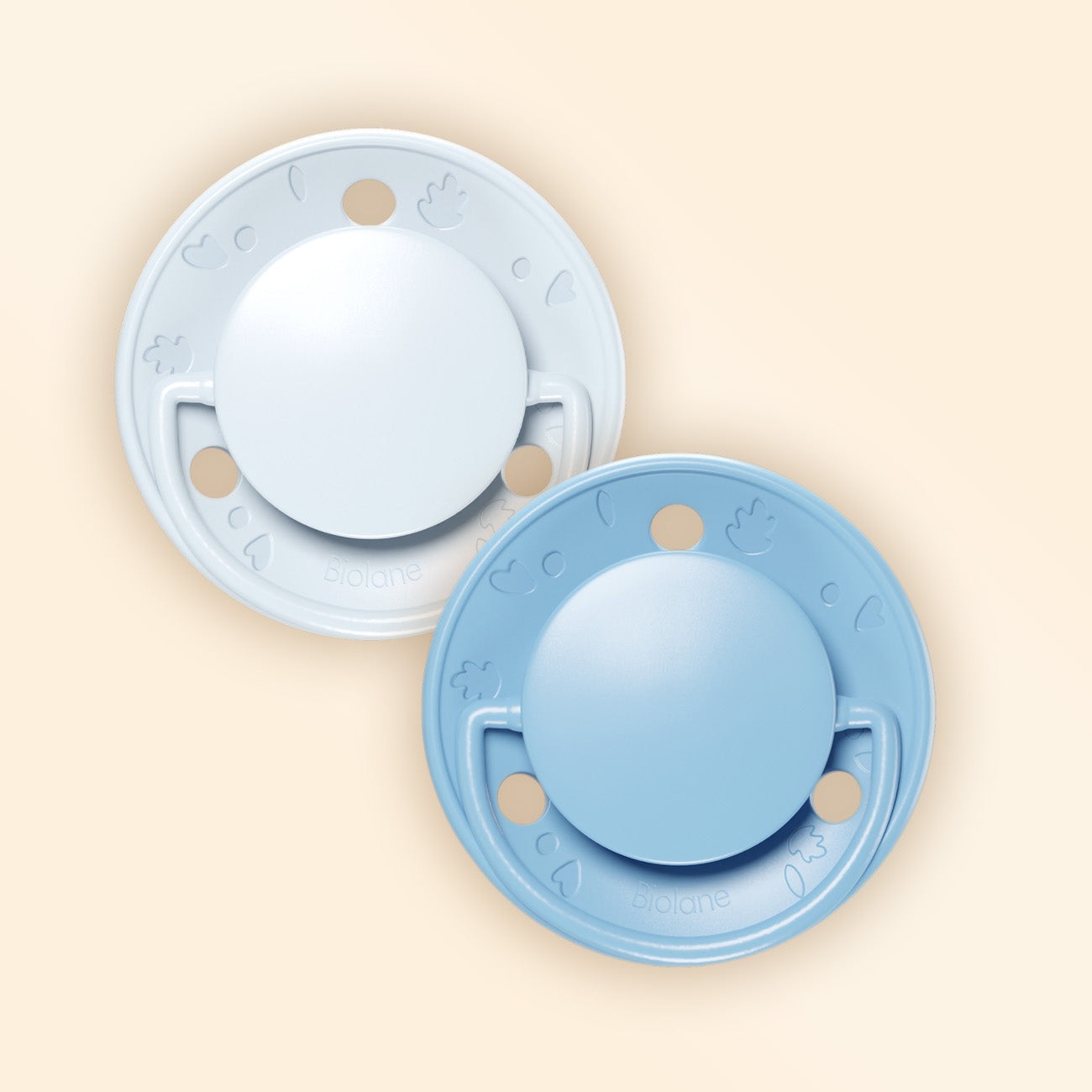 Lote de 2 chupetes redondos