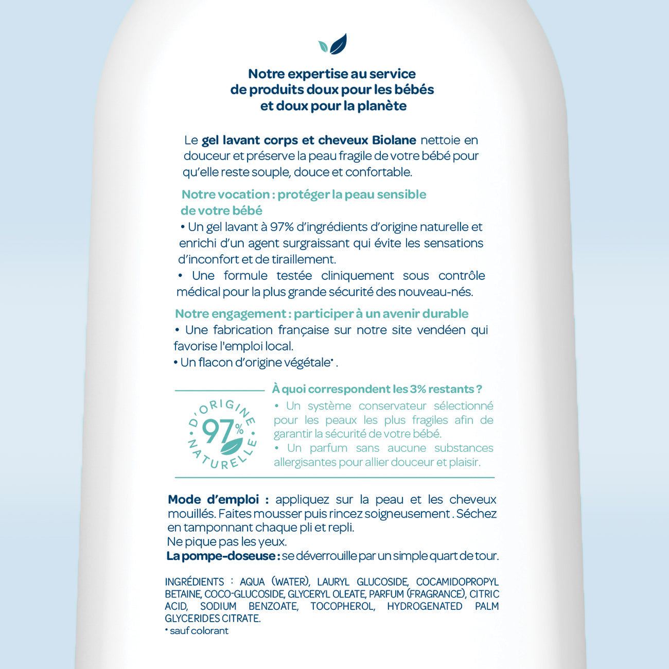 Gel de baño 2 en 1 cuerpo y cabello