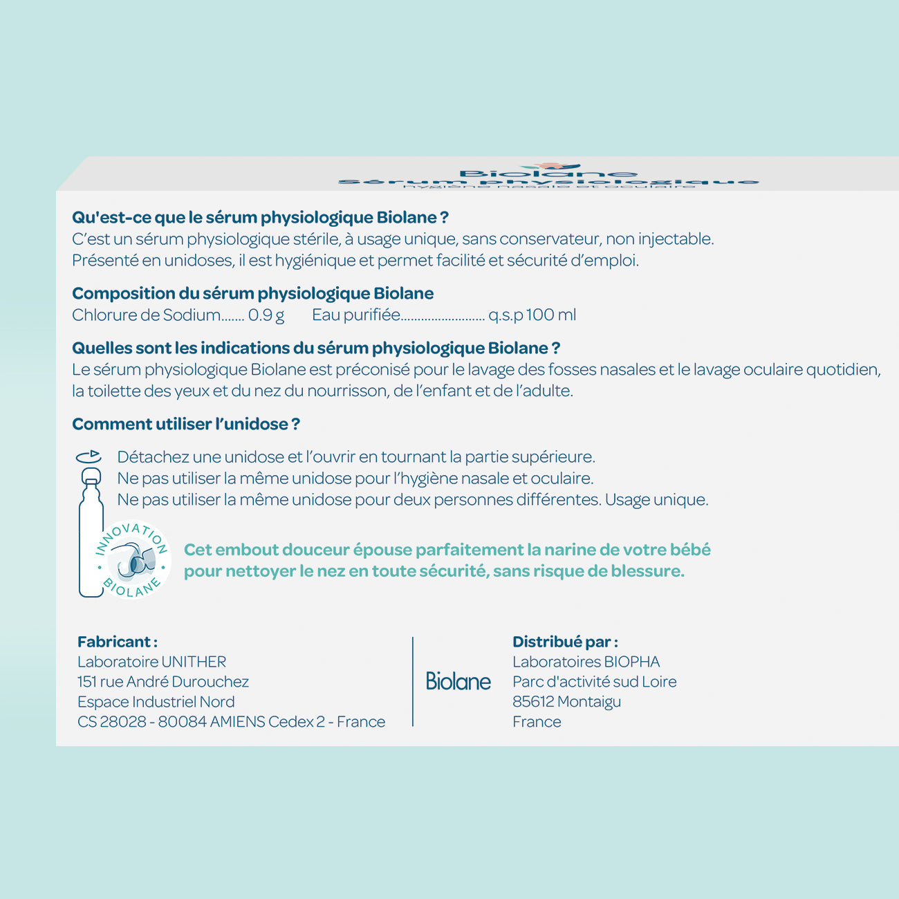 Suero fisiológico en monodosis