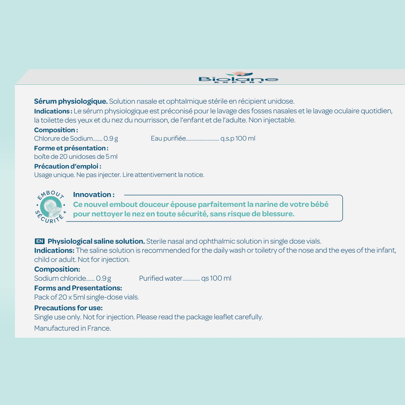 Suero fisiológico Biolane Expert